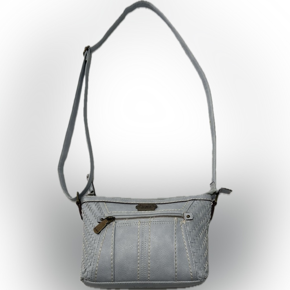 b.o.c. Blue Woven Crossbody Bag – Adjustable Strap – Bohemian Modern Craft Style
